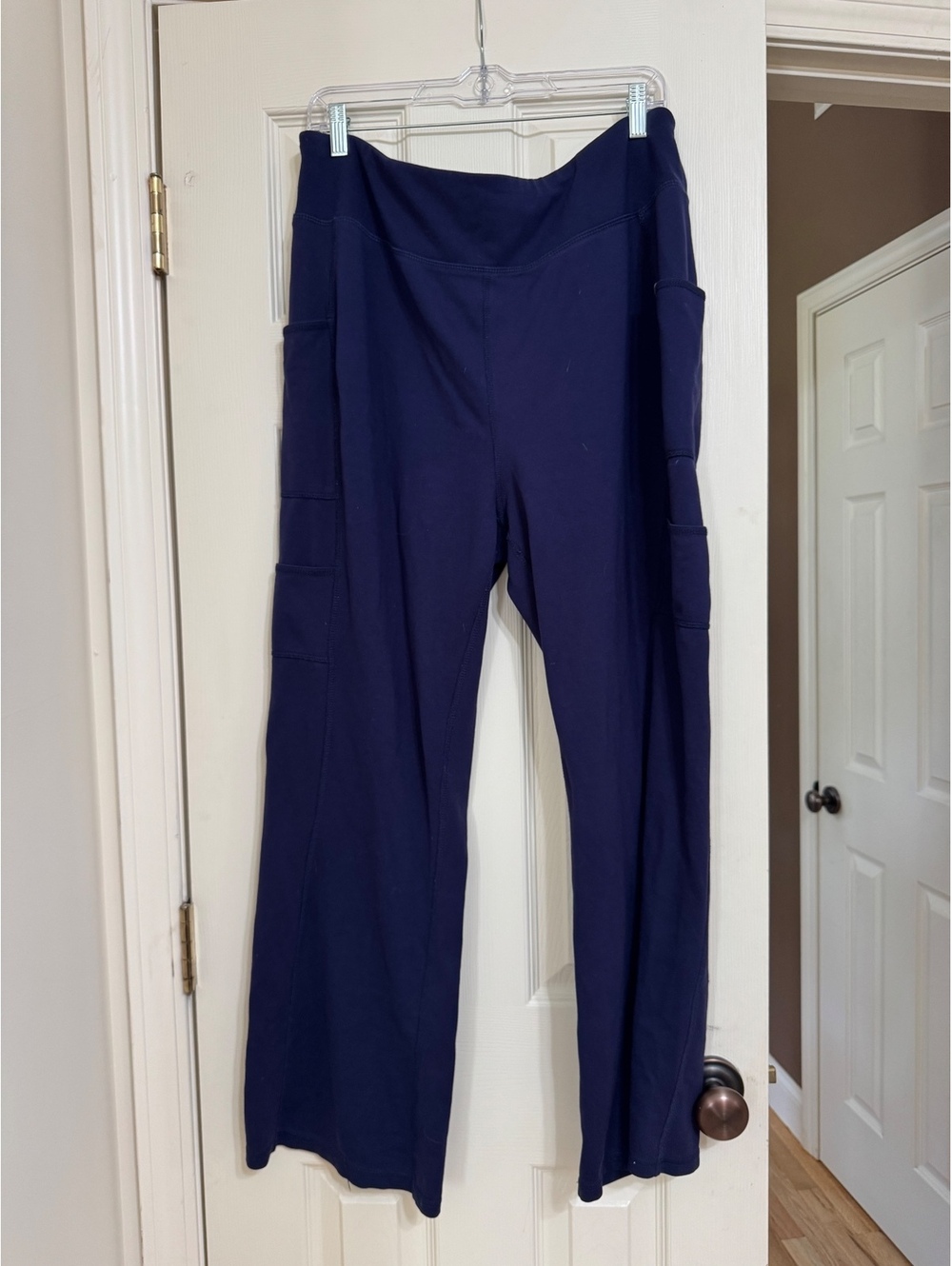 Jaanuu Women's Navy Blue yoga style scrub Pants Size 2X
